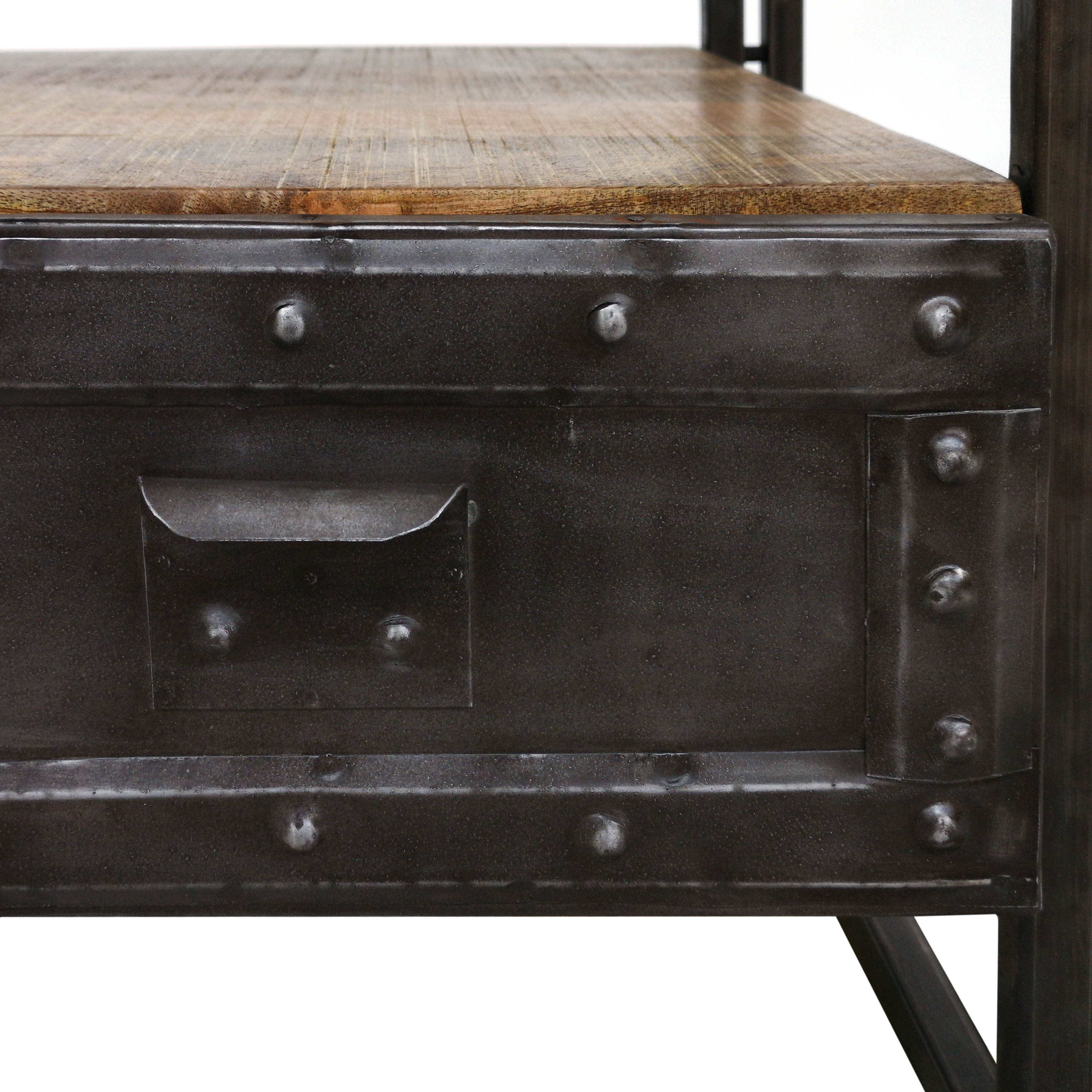 TV-Board 'Trackman', Metall und Mangoholz, B 120 cm, H 60 cm, T 45 cm von fischer's lagerhaus