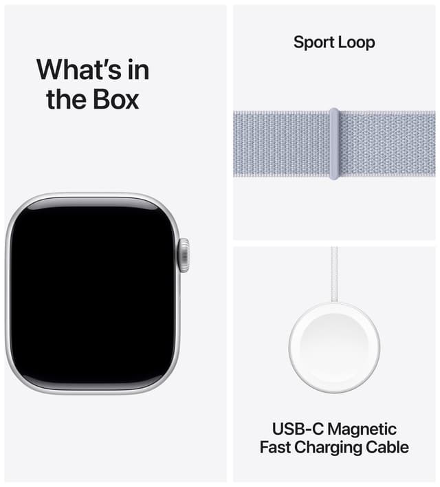 Apple Watch S10 46mm GPS+Cel (Silver Alu/Blue Cloud sportsloop)