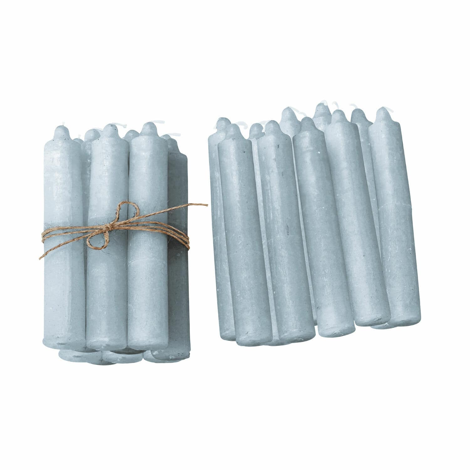 Kerze 20er Set Noufa graublau