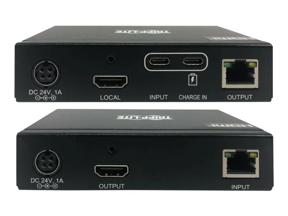 Eaton Tripp Lite Series USB C to HDMI over Cat6 Extender Kit with KVM Support, 4K 60Hz, 4:4:4, Transmitter/Receiver, USB, PoC, HDCP 2.2, up to 230 ft., TAA; - Video/audio ekspander - HDMI, USB-C - over CAT 6 - op til 70 m - TAA-kompatibel - for P/N: