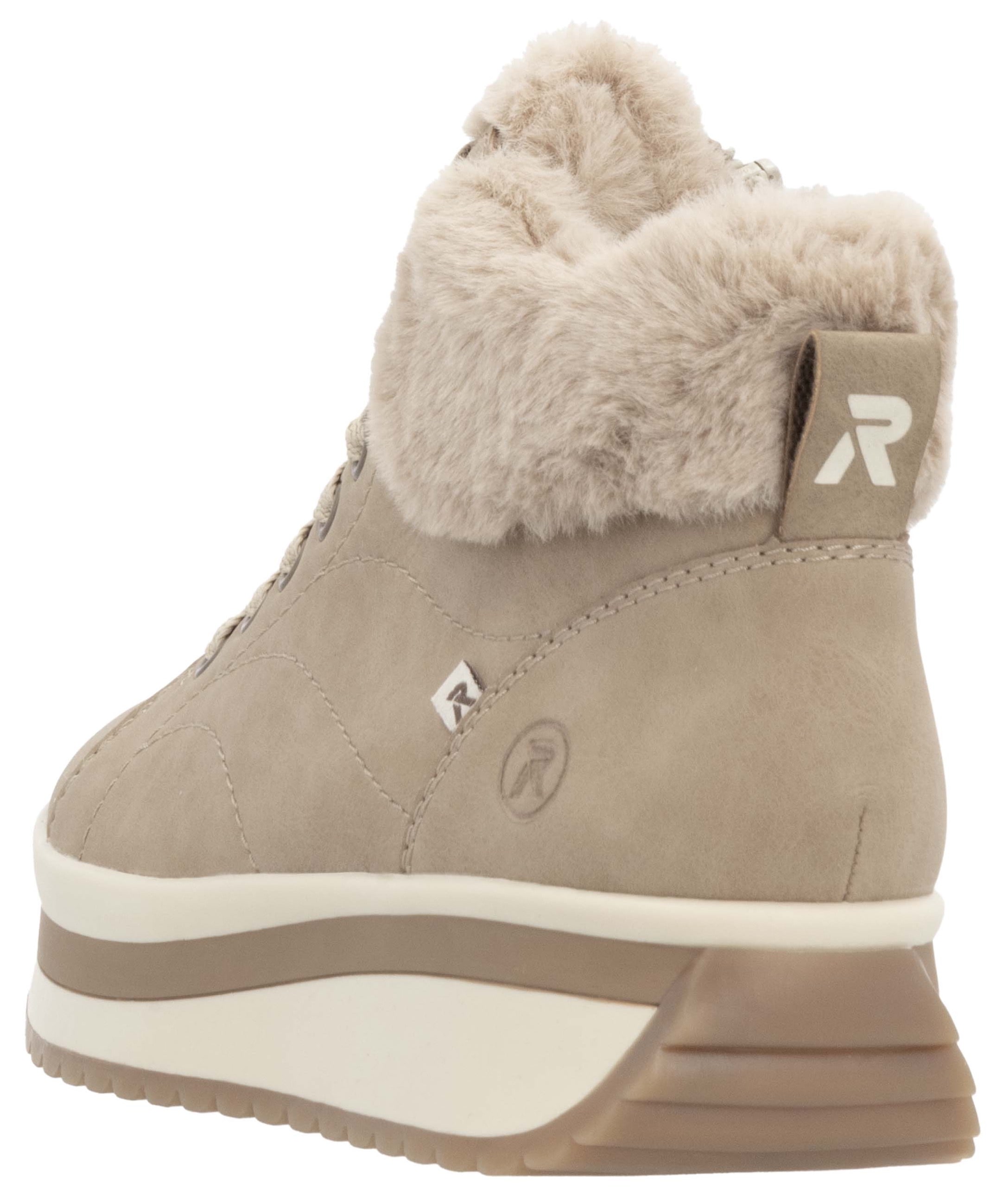 Rieker EVOLUTION Winterboots  Keilsneaker, Plateauboots mit Fellimitatkragen