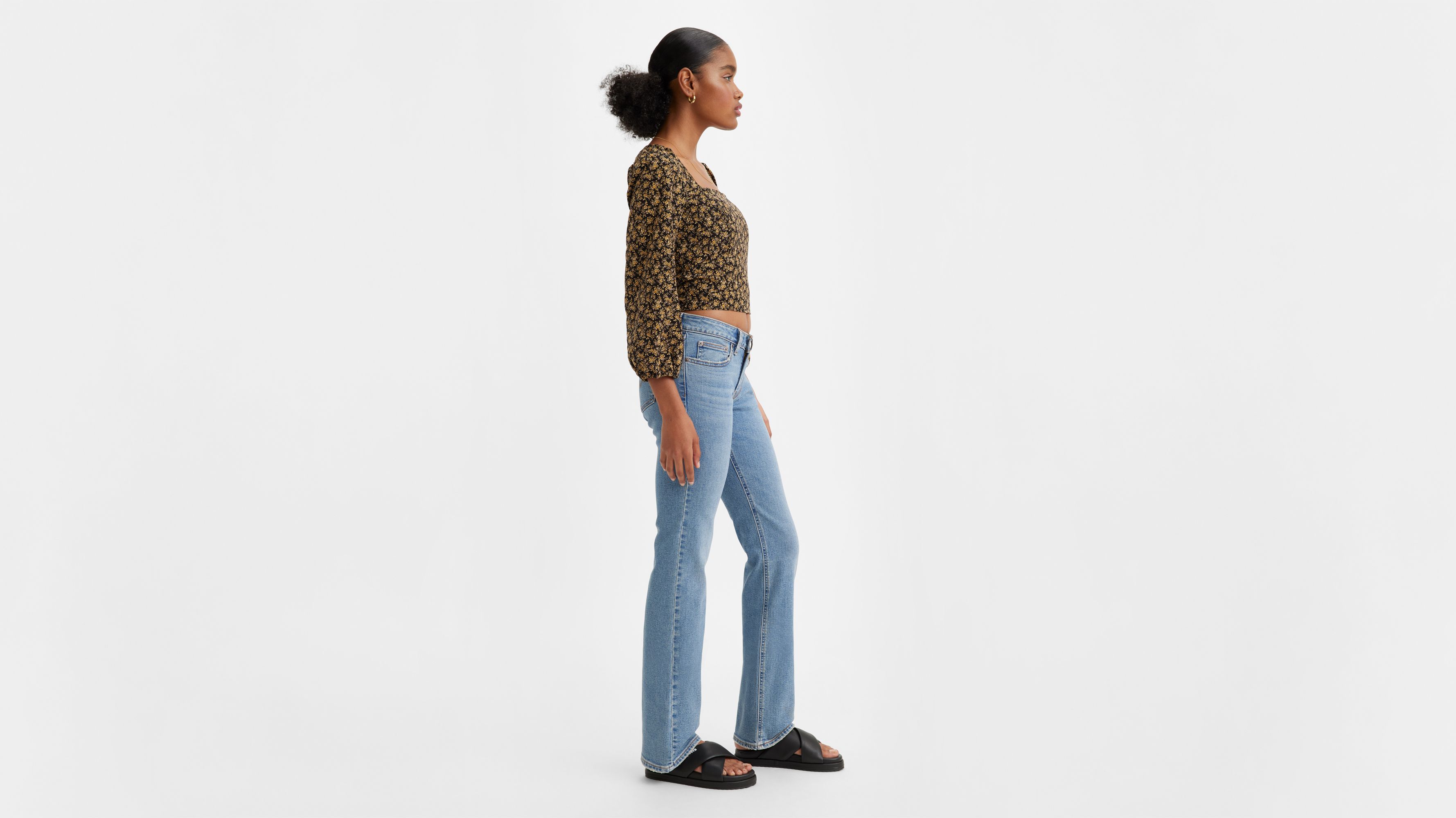 Jean Superlow Bootcut - Medium Indigo Stonewash - Bleu