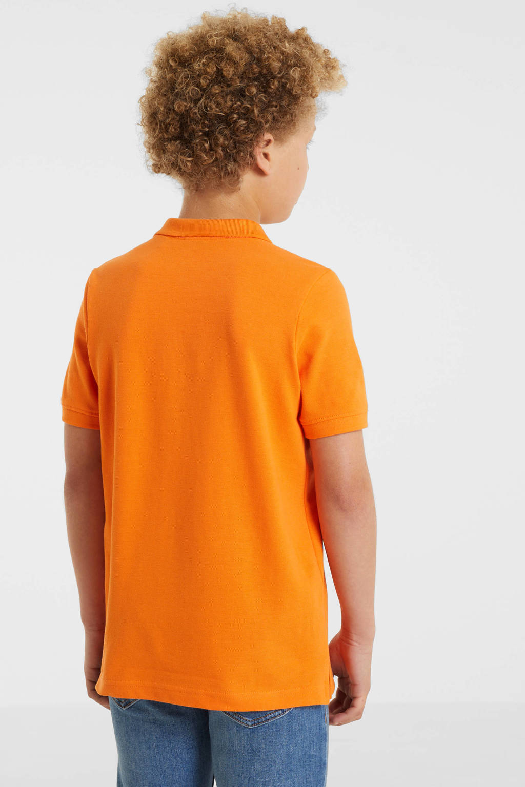 anytime piqué polo oranje
