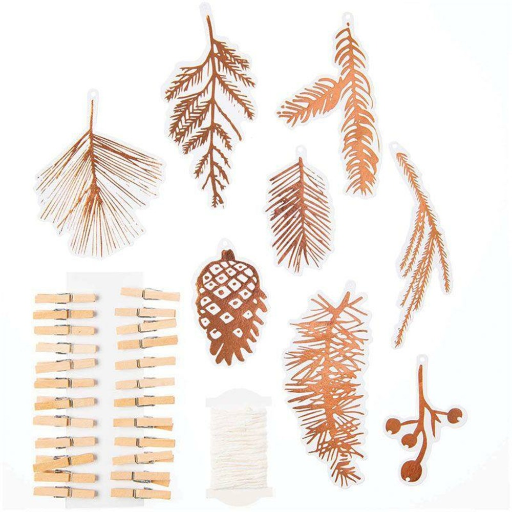 Guirlande de noël forêt cuivrée - 24 pièces