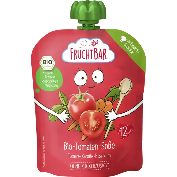 Bio Tomaten-Soße Tomate, Karotte und Basilikum