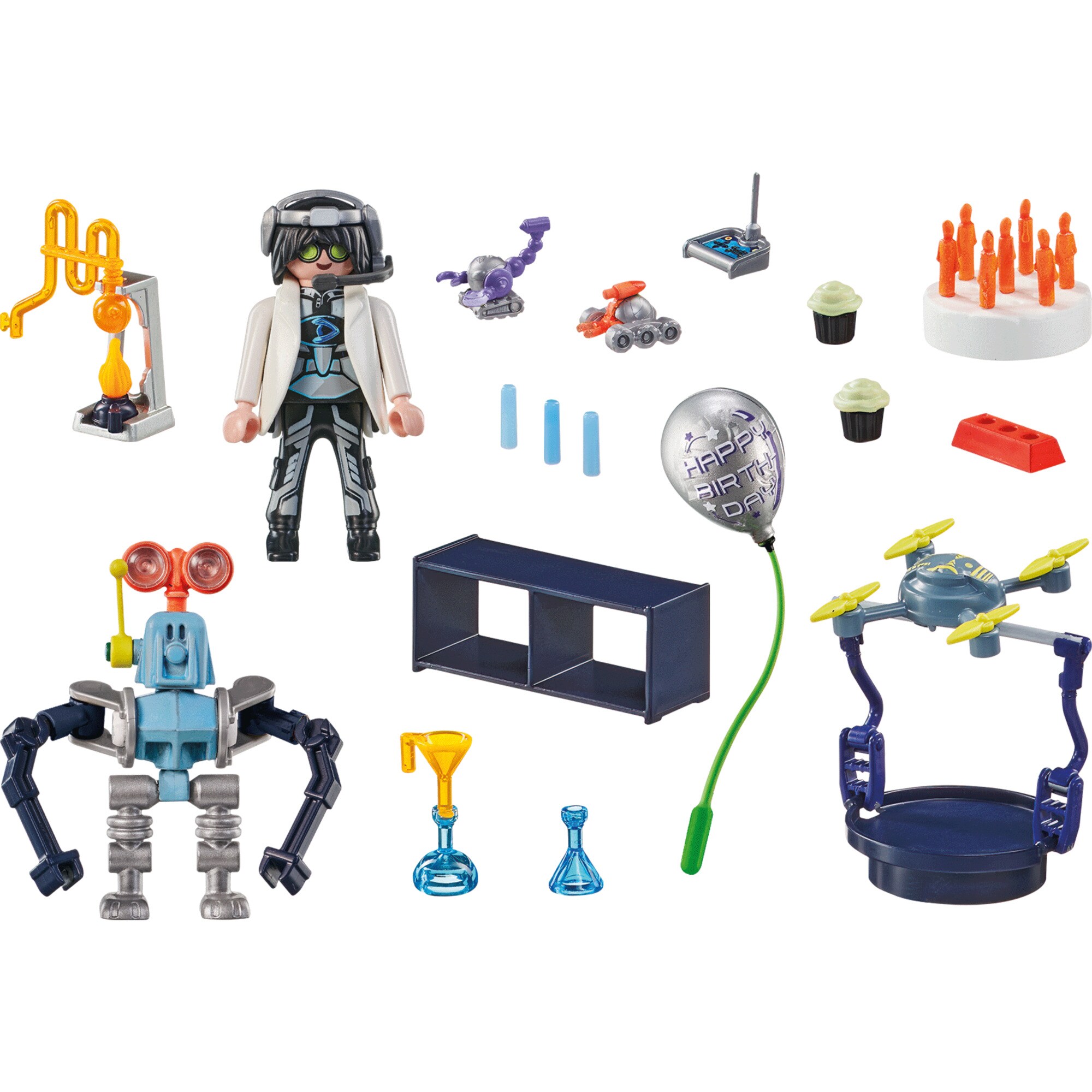 PLAYMOBIL Konstruktionsspielzeug City Life Forscher mit Robotern
