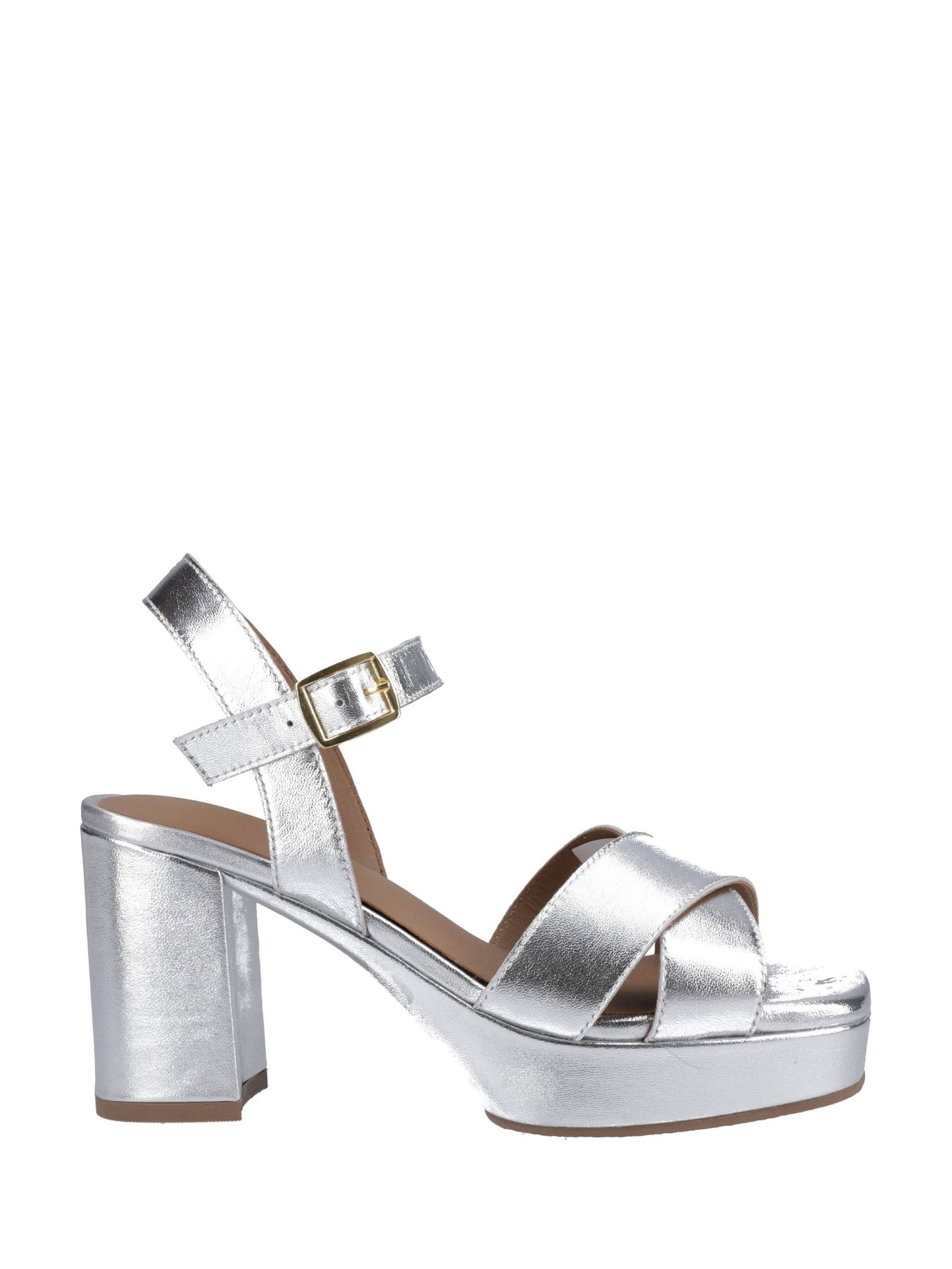 Hush Puppies Zilveren Ophelia Leren Hakken