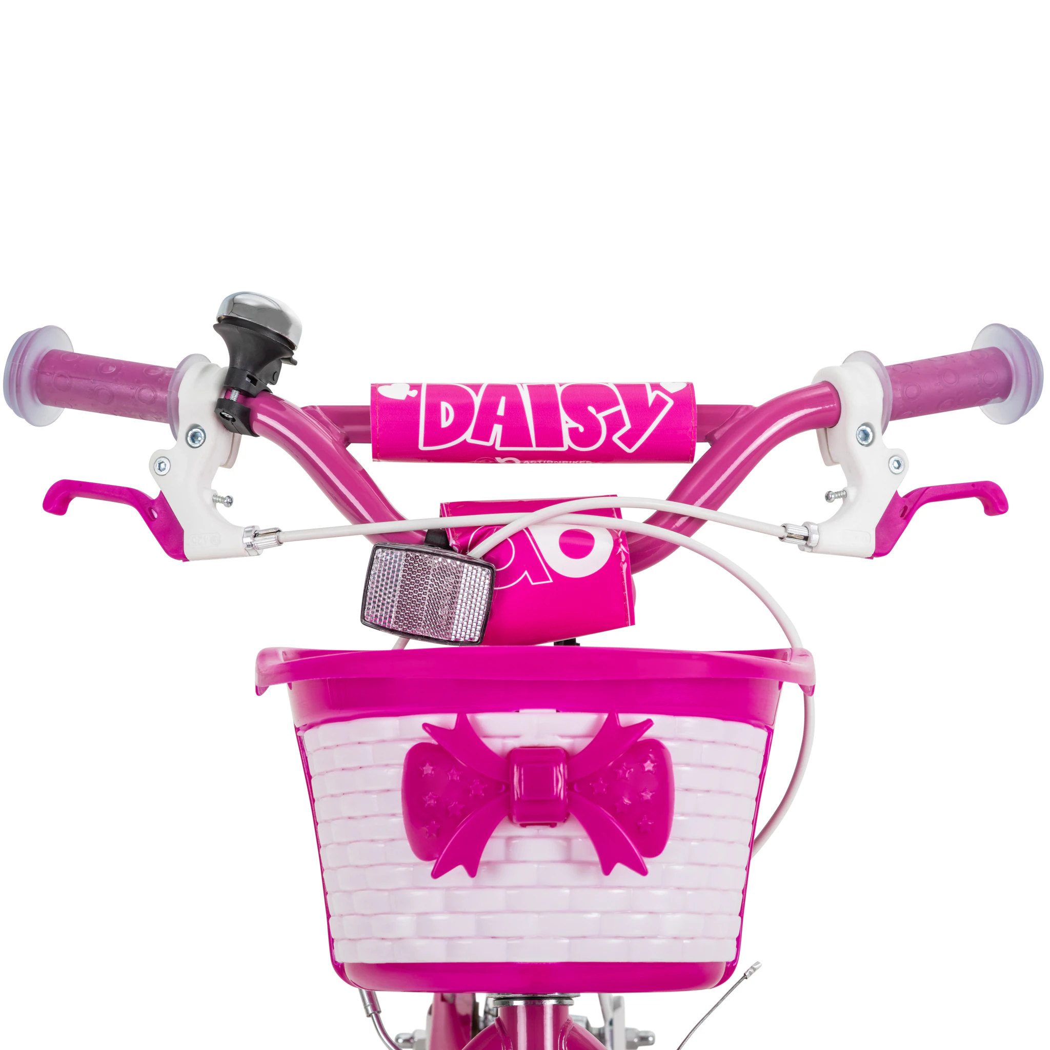 Actionbikes Kinderfahrrad Daisy 16 Zoll, pink, Stützräder, Korb, V-Brake-Bremsen, Antirutschgriffe (East)