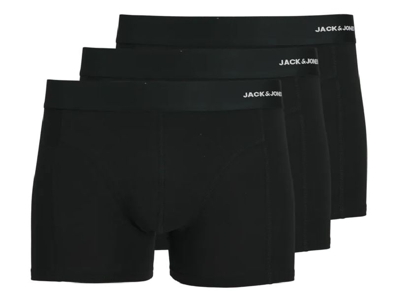 JACK&JONES Unterhosen Herren, 3-er Pack, Schwarz, M Kurze Boxershorts