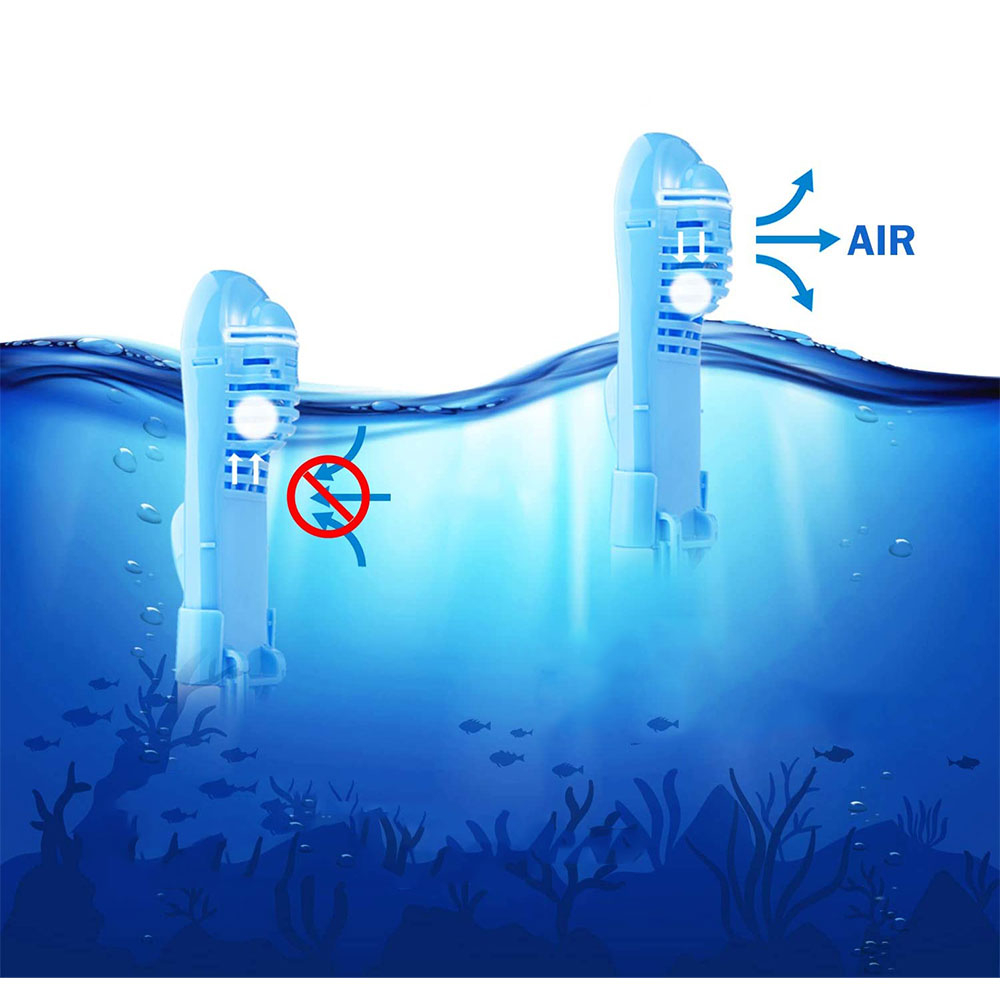 (Gr. XS) Hai Schnorchelmaske Anti-Leak Vollgesichts Unterwasser Maske inkl. GoPro Halterung - Blau