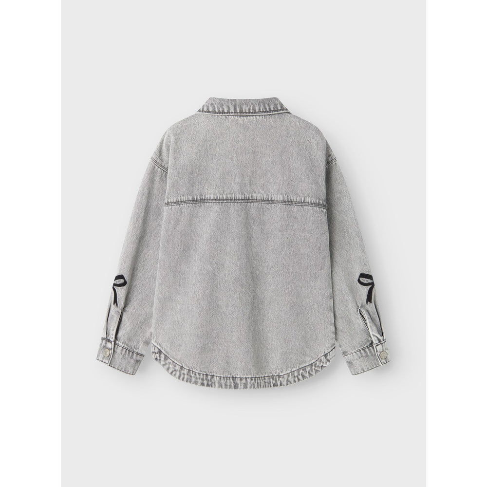 Køb Name It Light Grey Denim Gloria Denim Embroidery Jakke