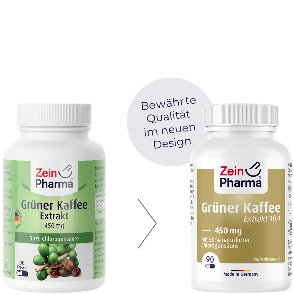 ZeinPharma® Grüner Kaffee Kapseln 450 mg Extrakt