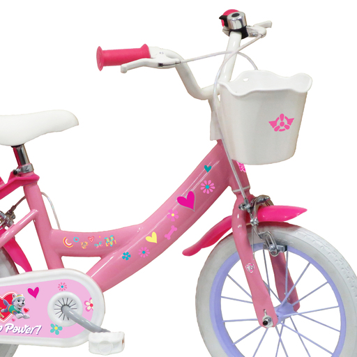 Bicicleta infantil Patrulha Canina de 35 cm (14 polegadas), para meninas de 4 a 6 anos.