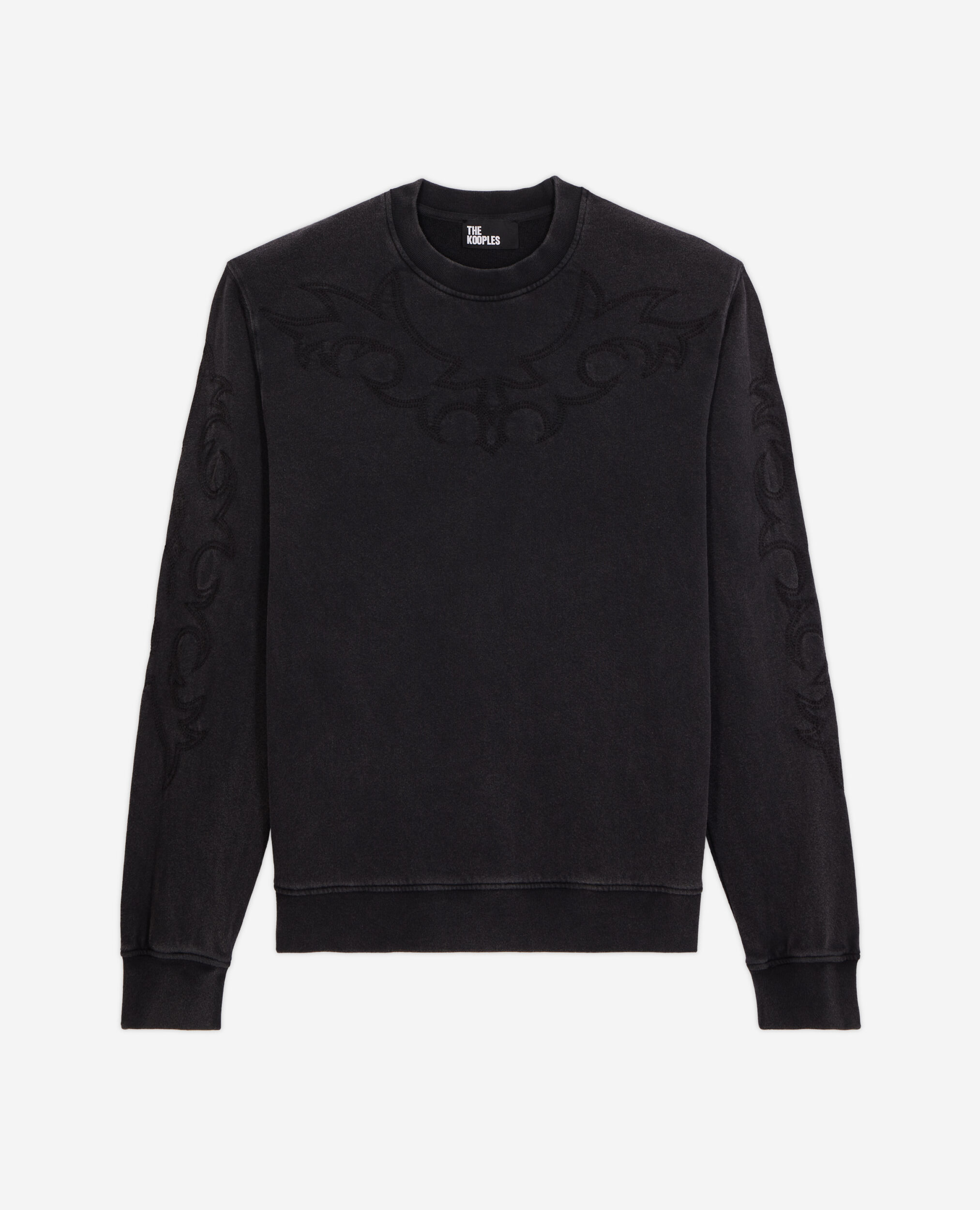Sweatshirt noir avec broderie Western