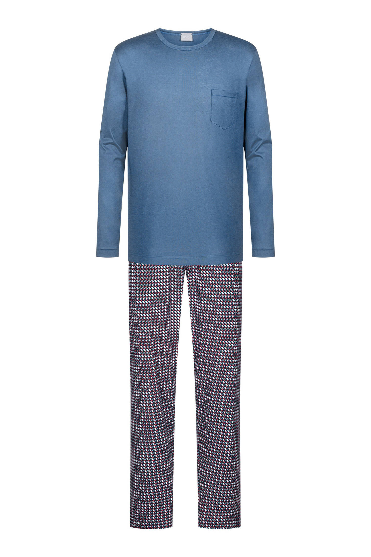 mey| Herren Schlafanzug Serie Diagonal Squares