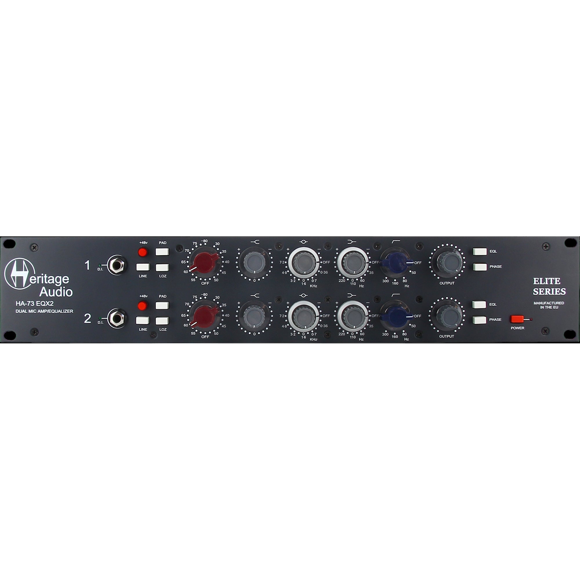 Heritage Audio HA73EQX2 Elite tweekanaals voorversterker met equalizer