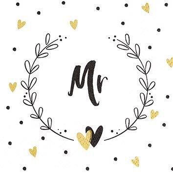 Mr&Mrs serviett 20pk
