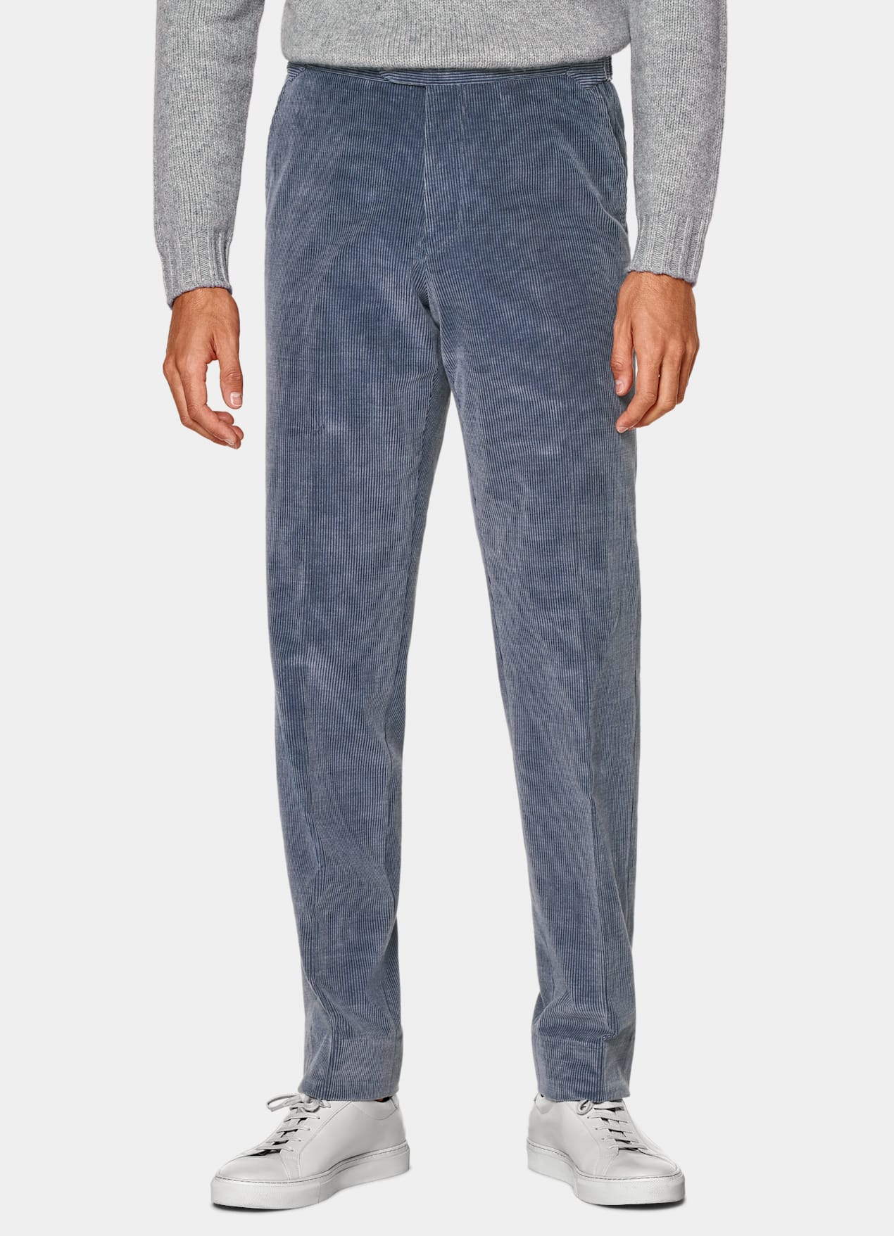 Costume Havana coupe Tailored bleu moyen