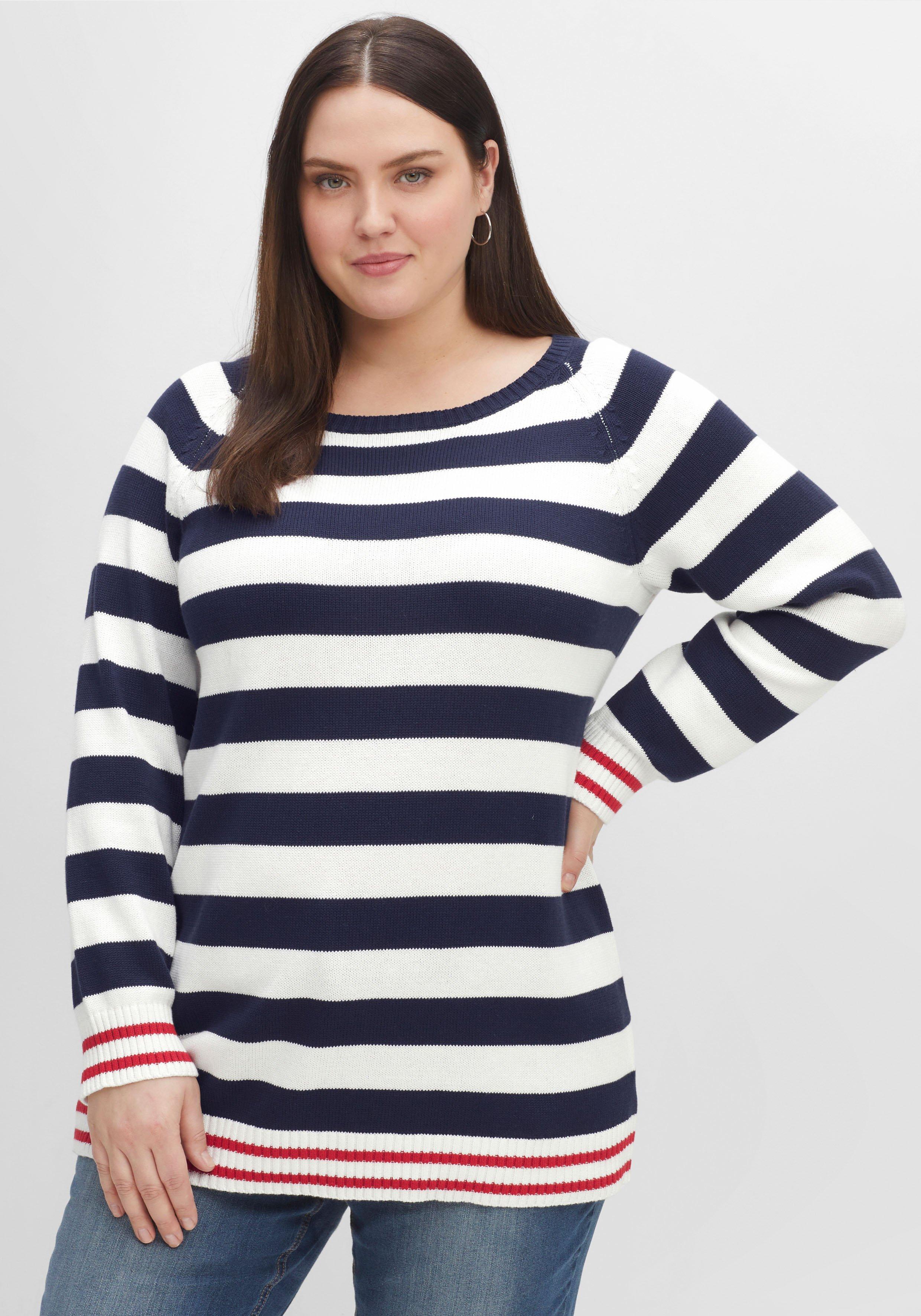 Pullover mit Blockstreifen und Rundhalsausschnitt