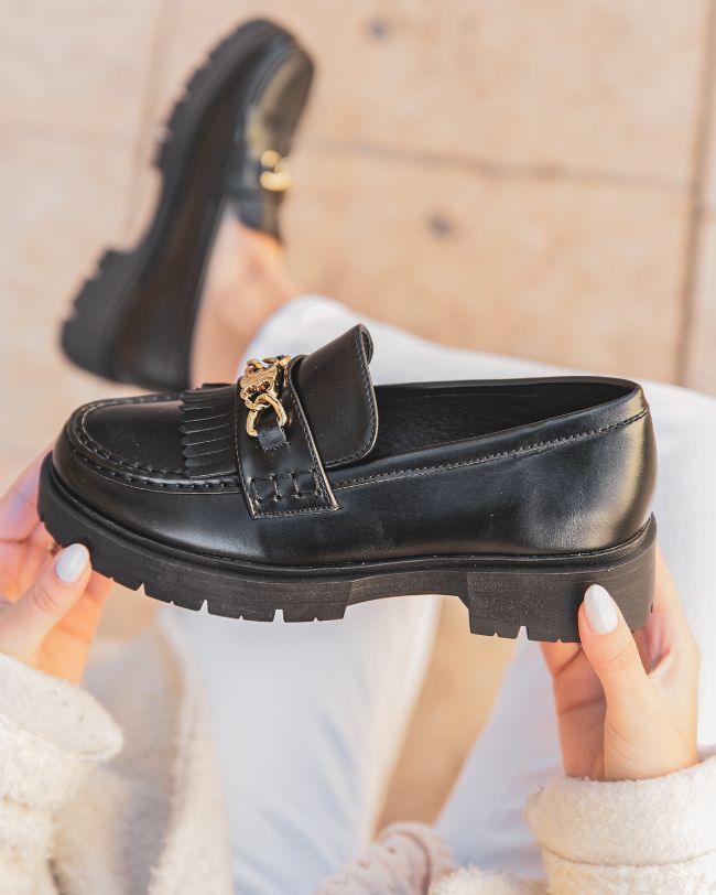 Mocassin femme noir - Livia