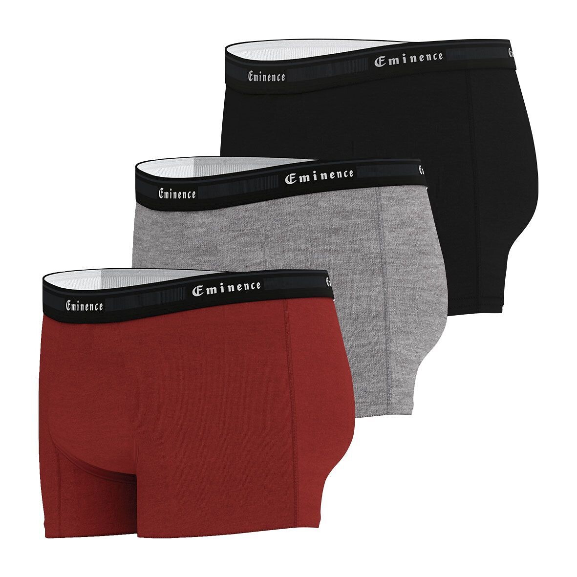 EMINENCE<br>Conjunto de 3 cuecas boxer lisas de alfaiate