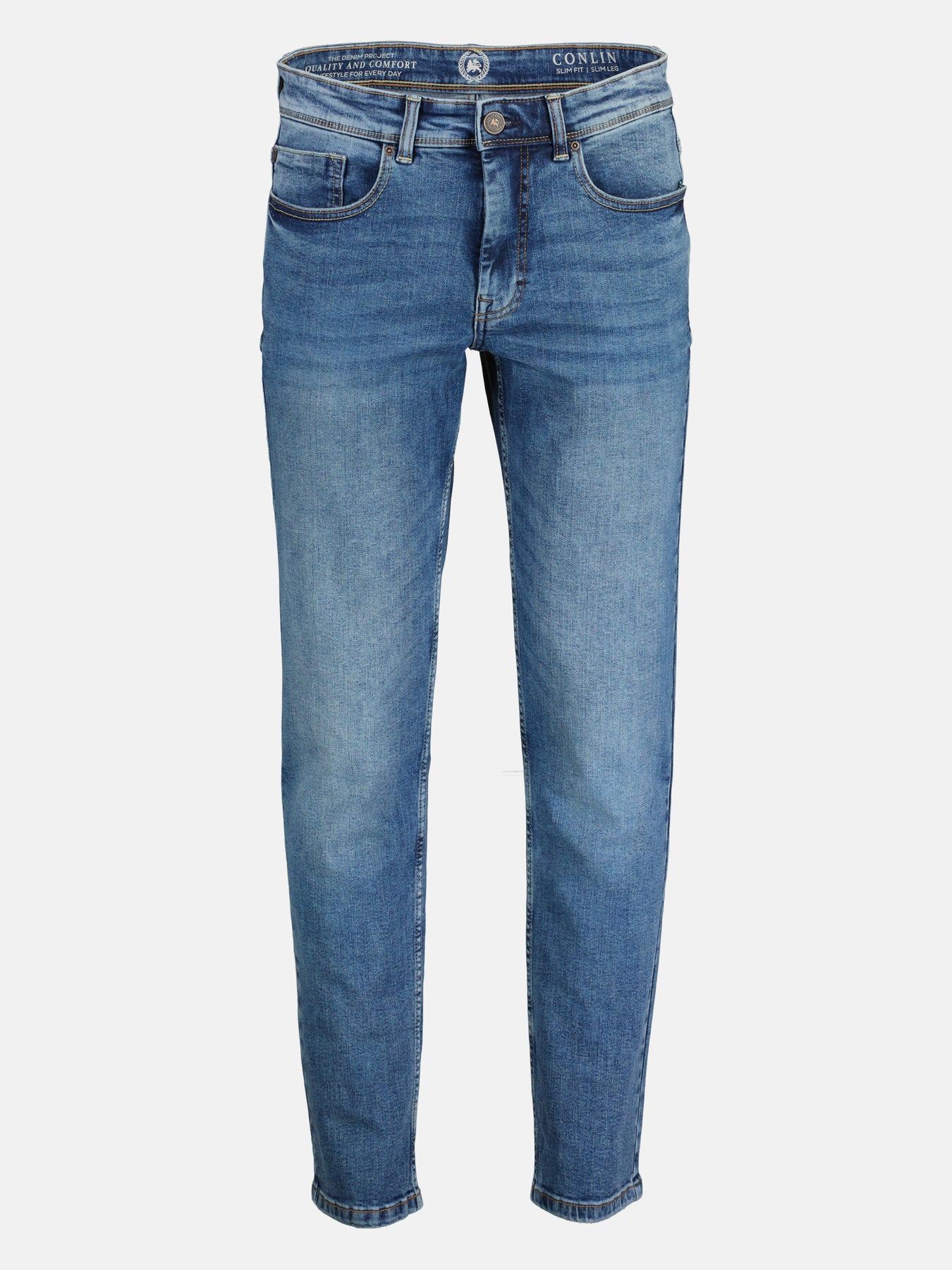 CONLIN 5-Pocket Stretch-Denim, SLIM FIT, unifarben