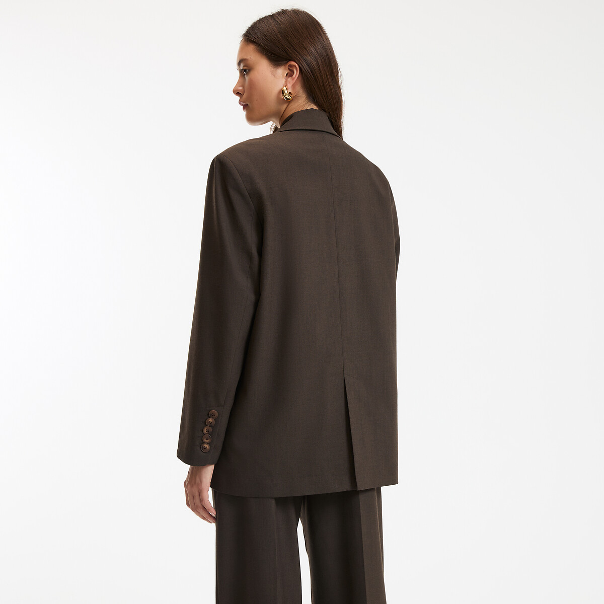 COLEÇÕES LA REDOUTE<br>Blazer longo, folgado e oversized, assinatura CLÉANDRE