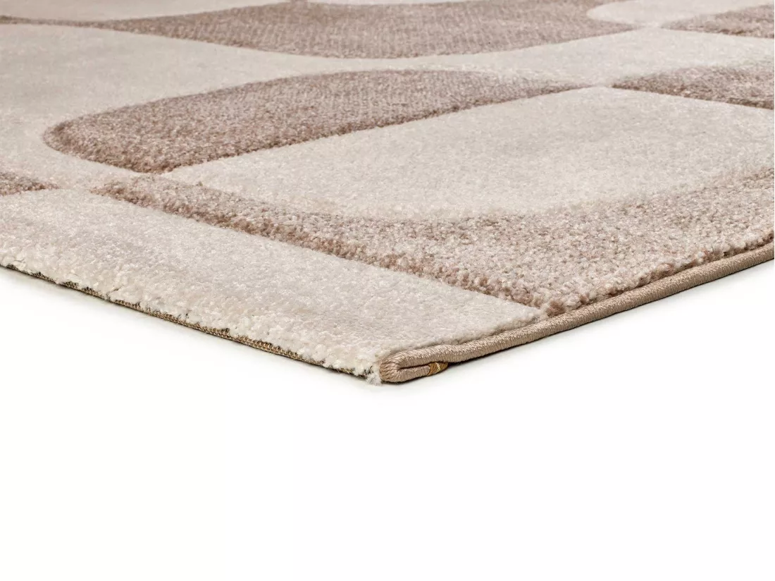 Tapis intérieur - géométrique - crème - 200 x 290 cm - LENA