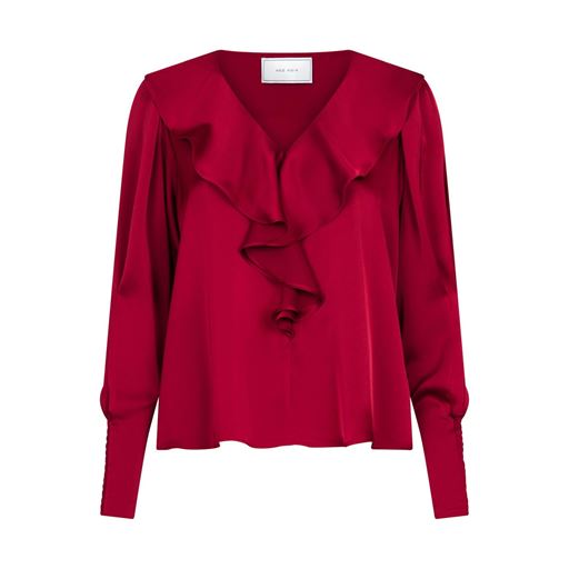Neo Noir Sandie Sateen Bluse, Wine, 34