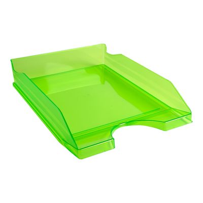Exacompta Ecotray - Corbeille à courrier vert pomme translucide
