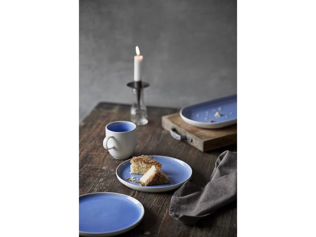 Studio Round Frokosttallerken Matte white/Shiny river