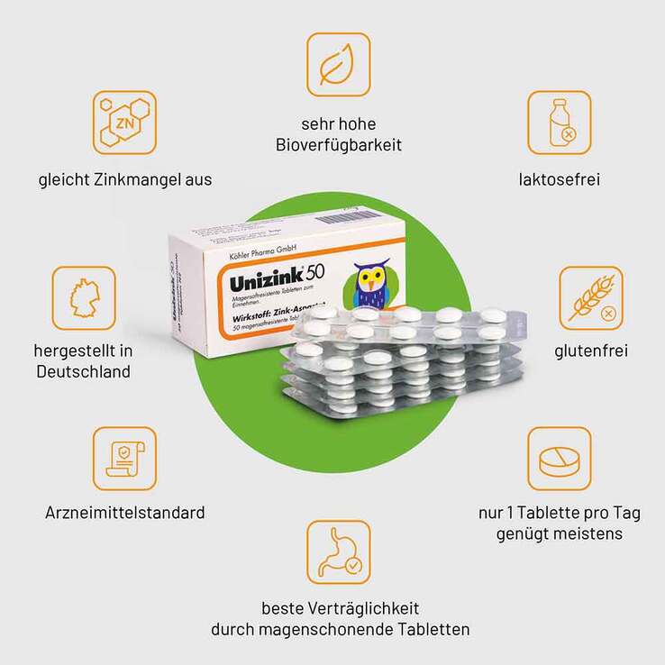 Unizink 50 Tabletten, 50 St