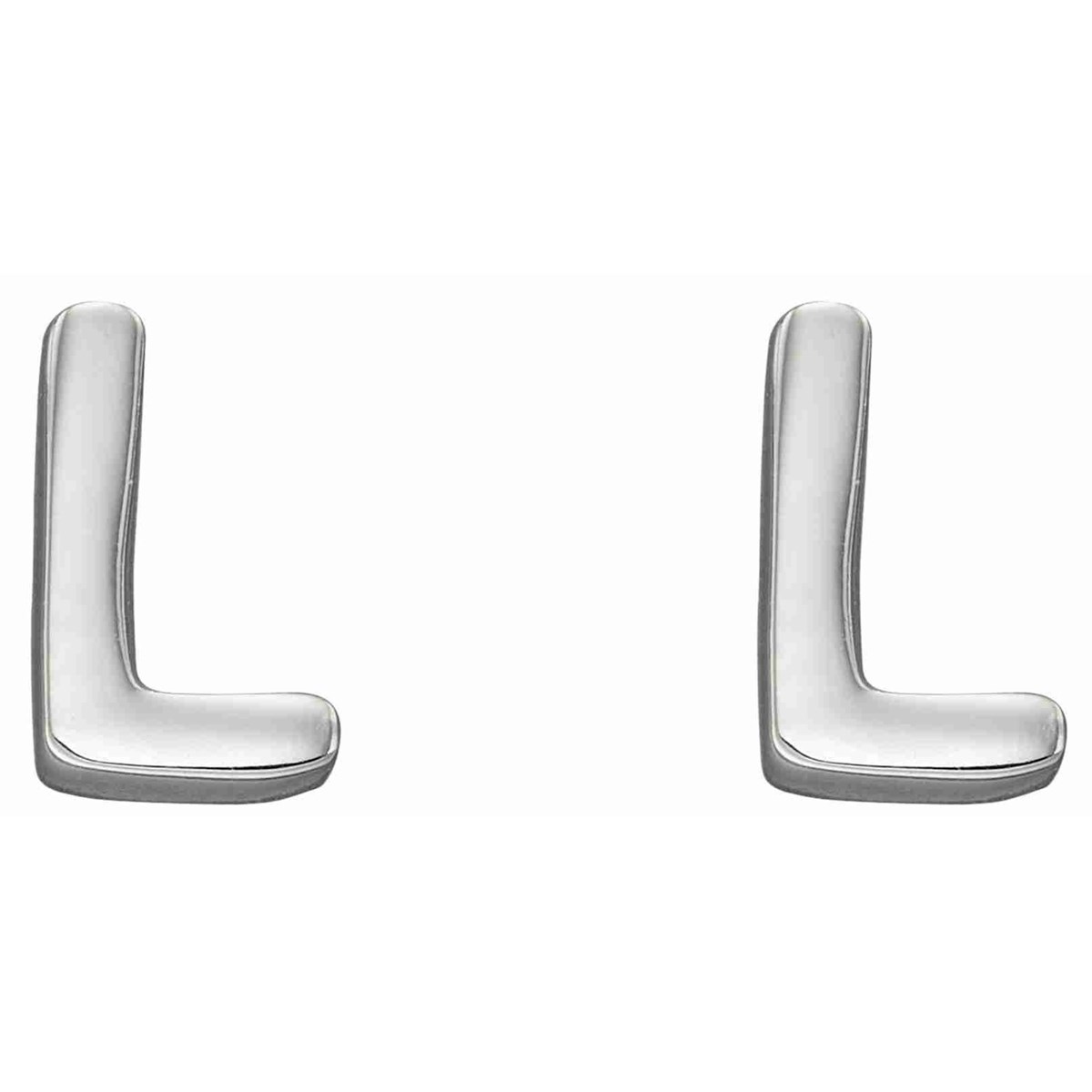 Boucle d'oreille lettre L en argent 925/1000