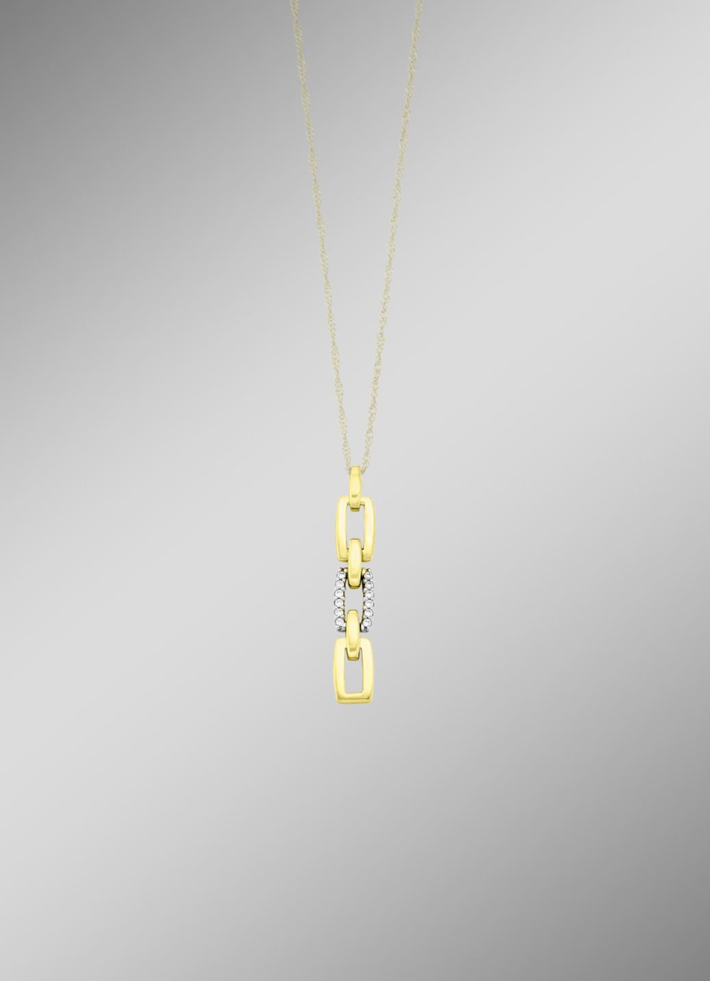 Anhänger in Bicolor mit Brillanten