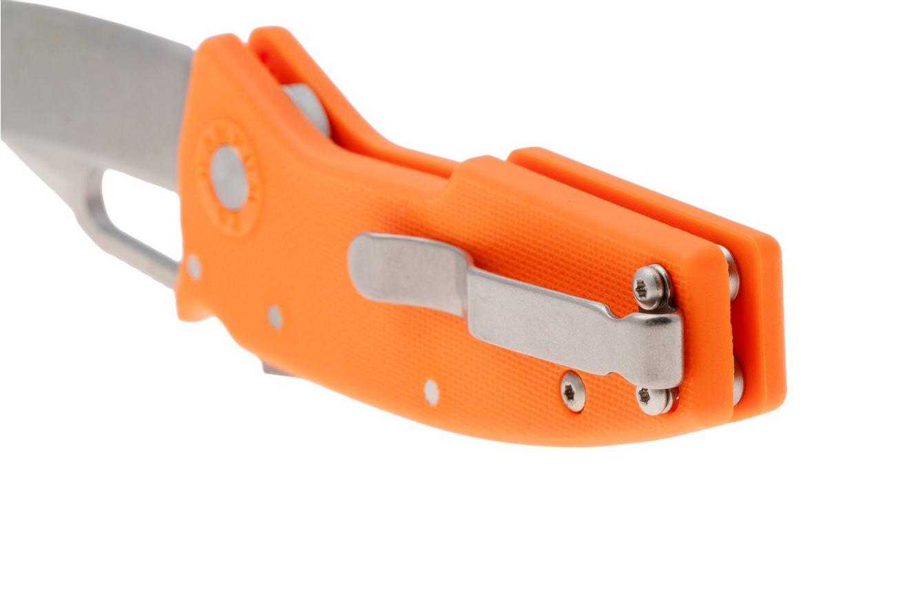 Demko Nano-Shark, NANO-10A-ORANGE GRN-SF, Stonewashed AUS-10A Shark Foot, Orange GRN zakmes