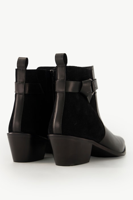 Leder-Stiefeletten, Ledermix, Wechselfußbett, Weite H