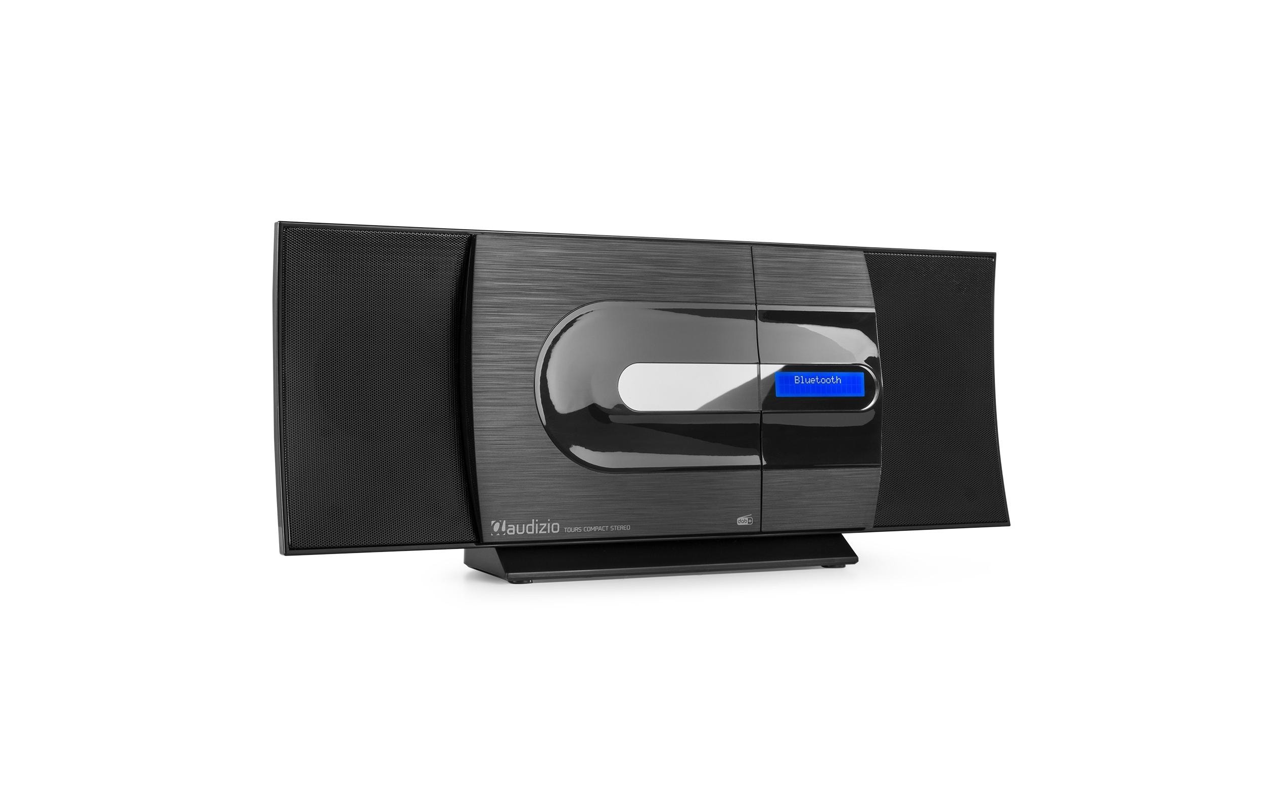 Radio/CD-Player Tours Schwarz<br>Kompaktes Stereo-HiFi-System mit USB und CD-Player