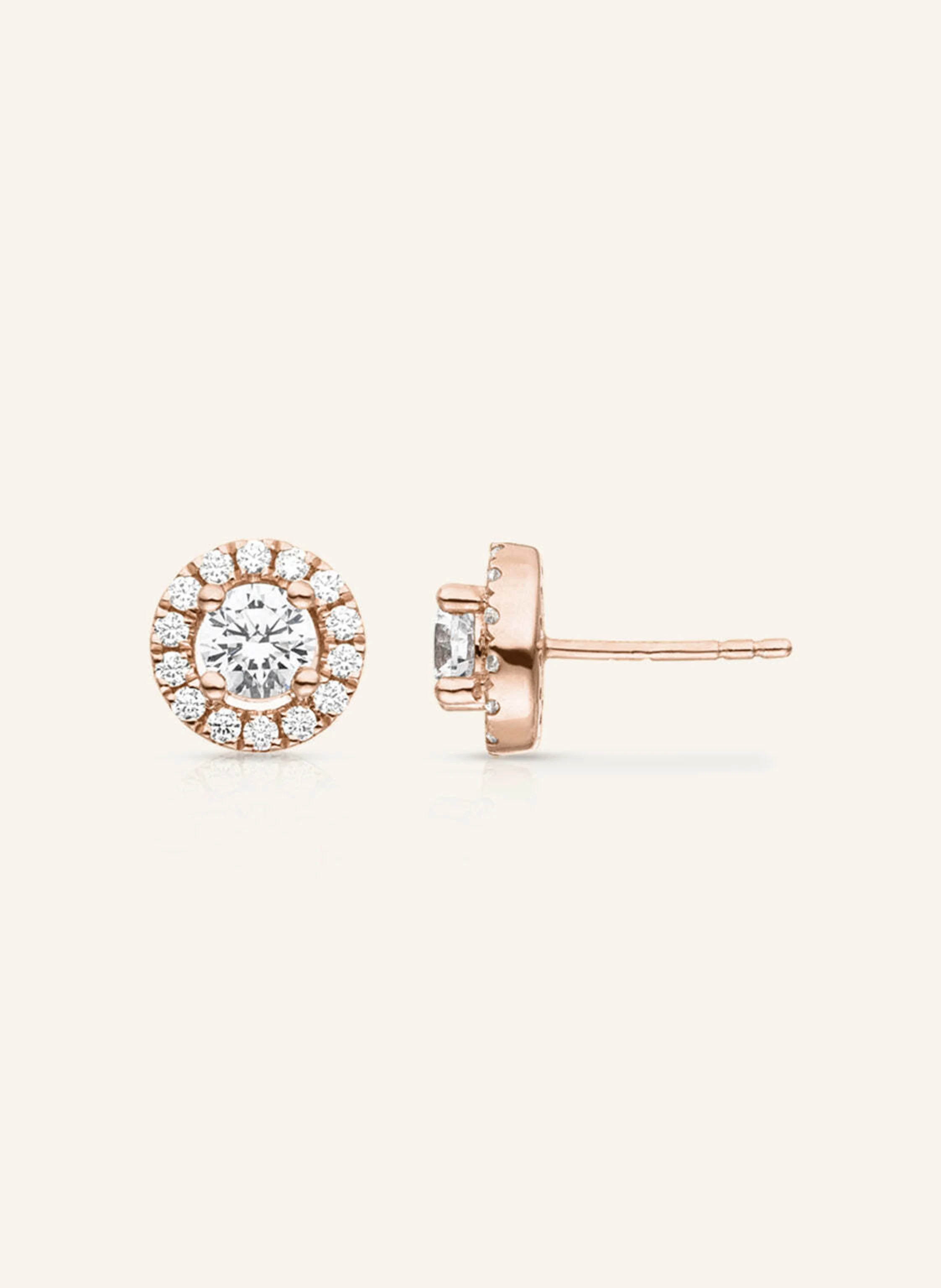 VEYNOU Ohrstecker CAMILLA aus 14 Karat Roségold und 0,32ct. lab-grown Diamanten