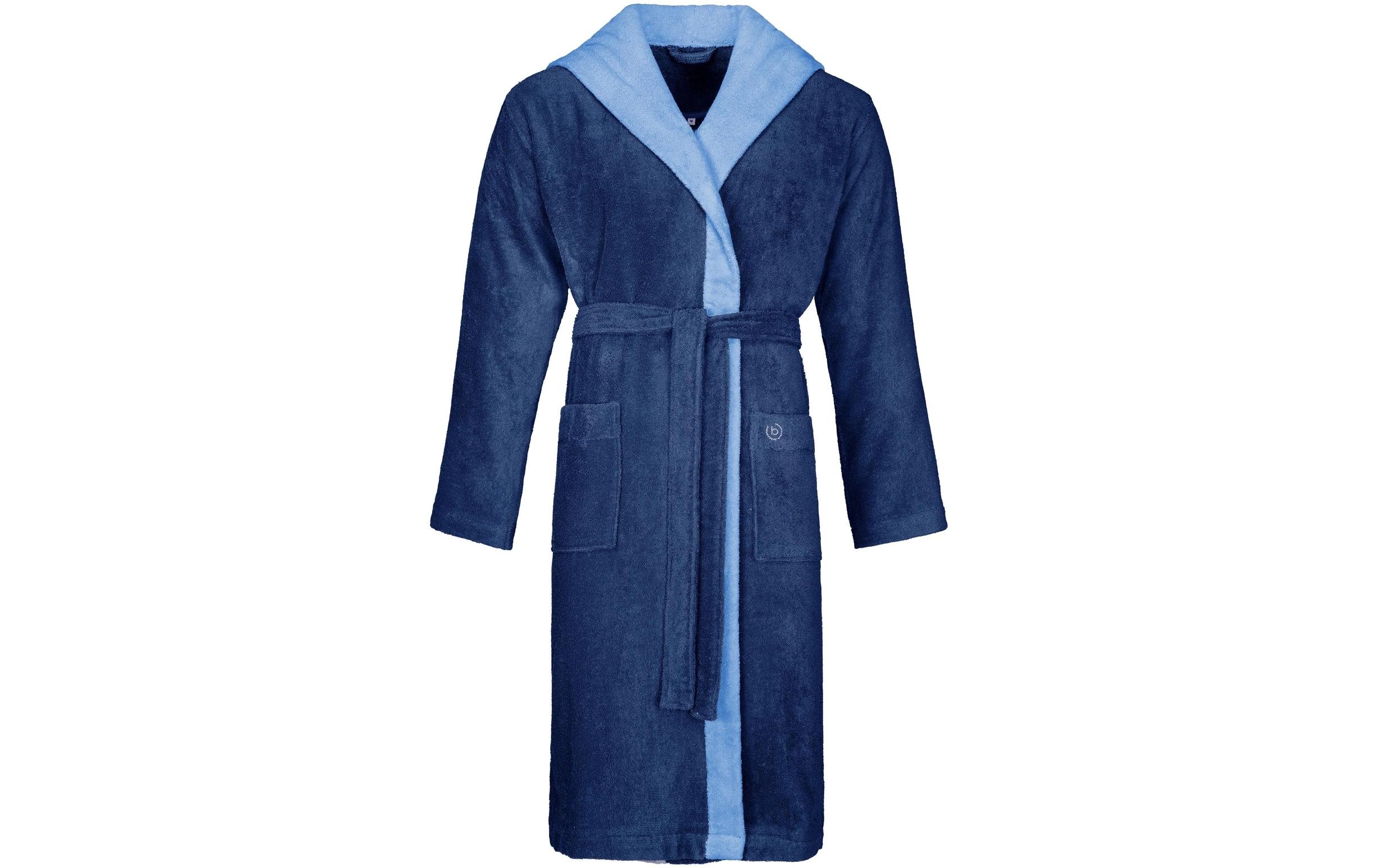 Bademantel Stefano S, Marine Blau<br>Bademantel aus reiner Baumwolle