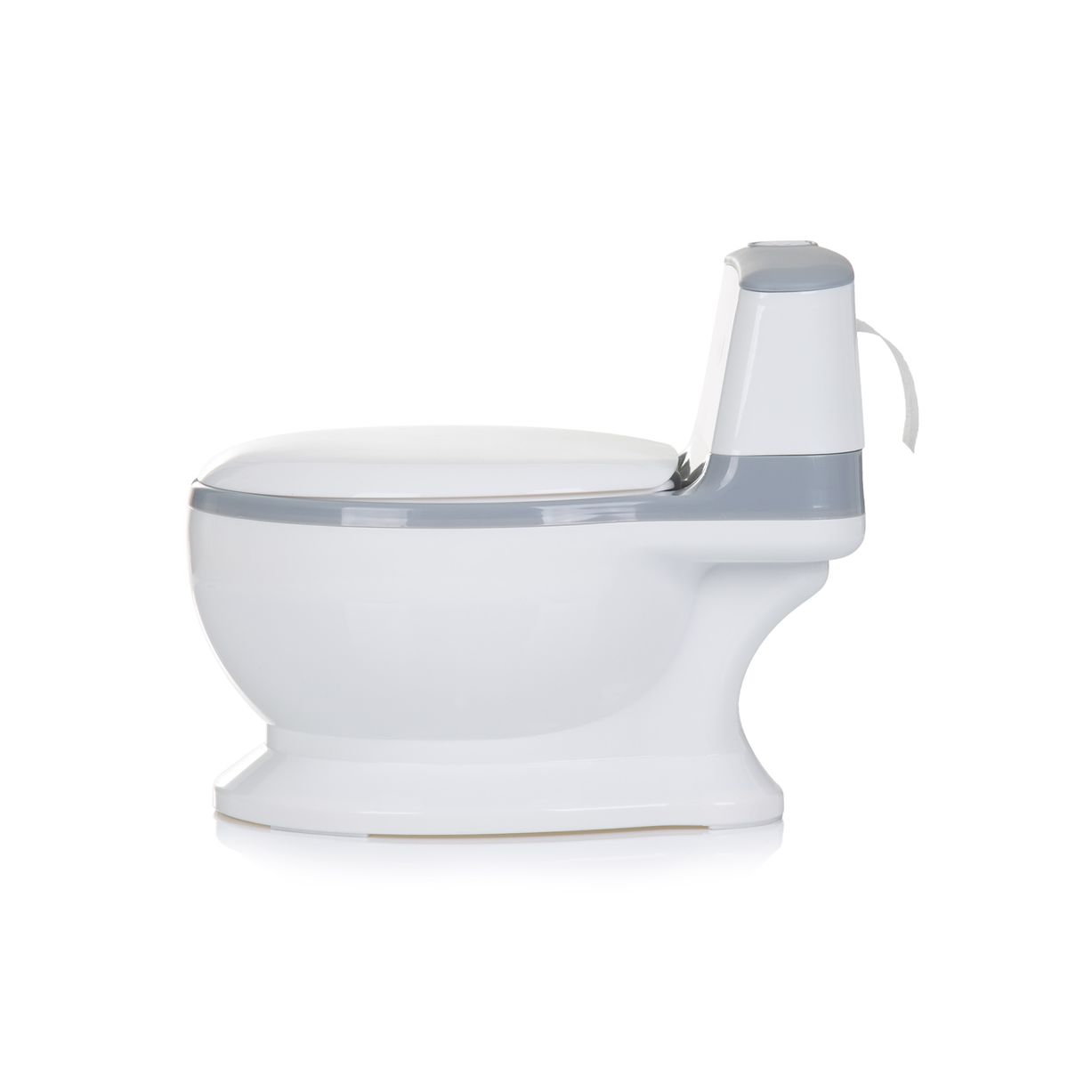 Chipolino Töpfchen Lux mit Musik Toilettenpapierfach Behälter abnehmbar bis 20kg grau