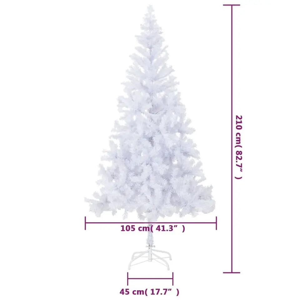 vidaXL - Kerstboom - Wit - 210 x 110 cm