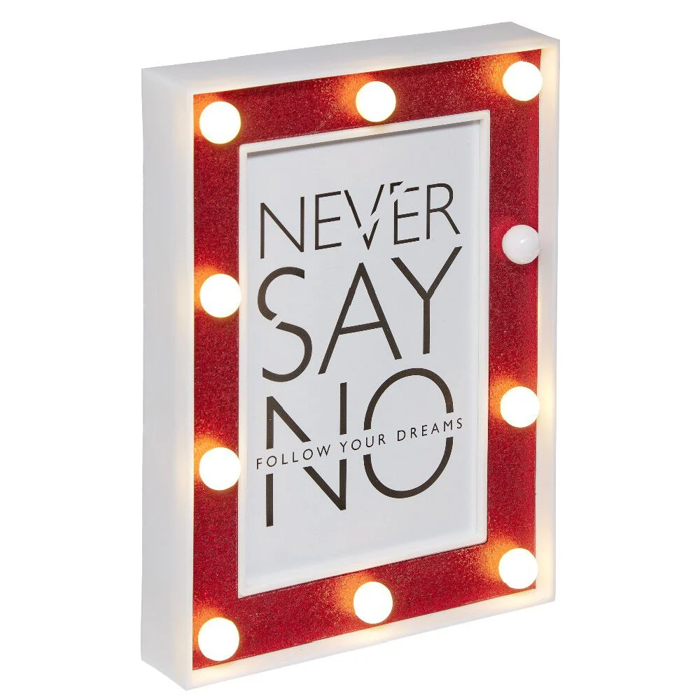 Porte photo pailleté 10 ampoules LED