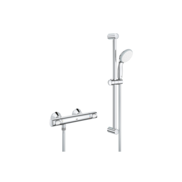 Grohe doucheset Quickfix Precision Flow met thermostaatkraan 1 stand chroom