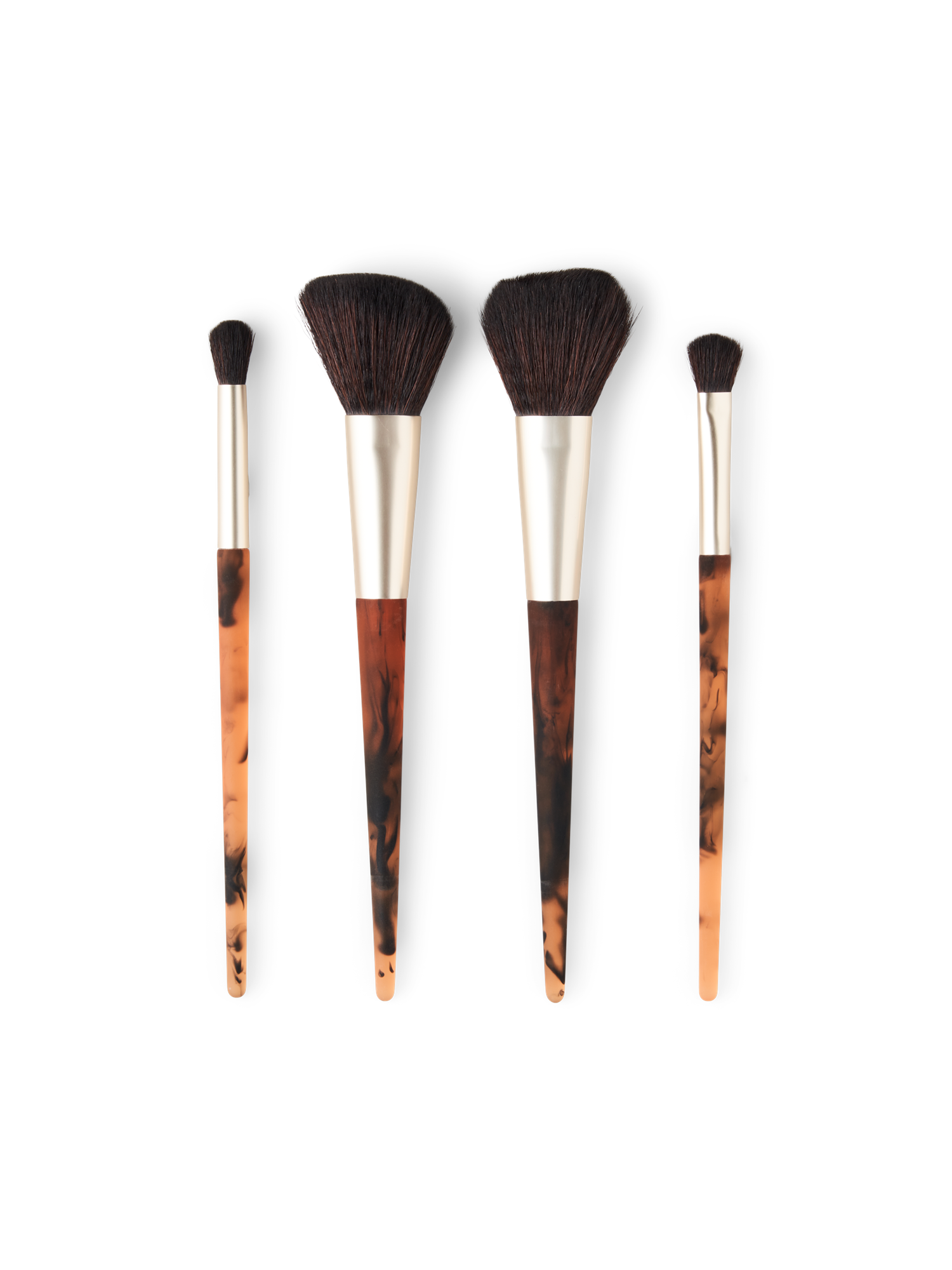 Makeupbørstesæt | 4 børster. | Brown