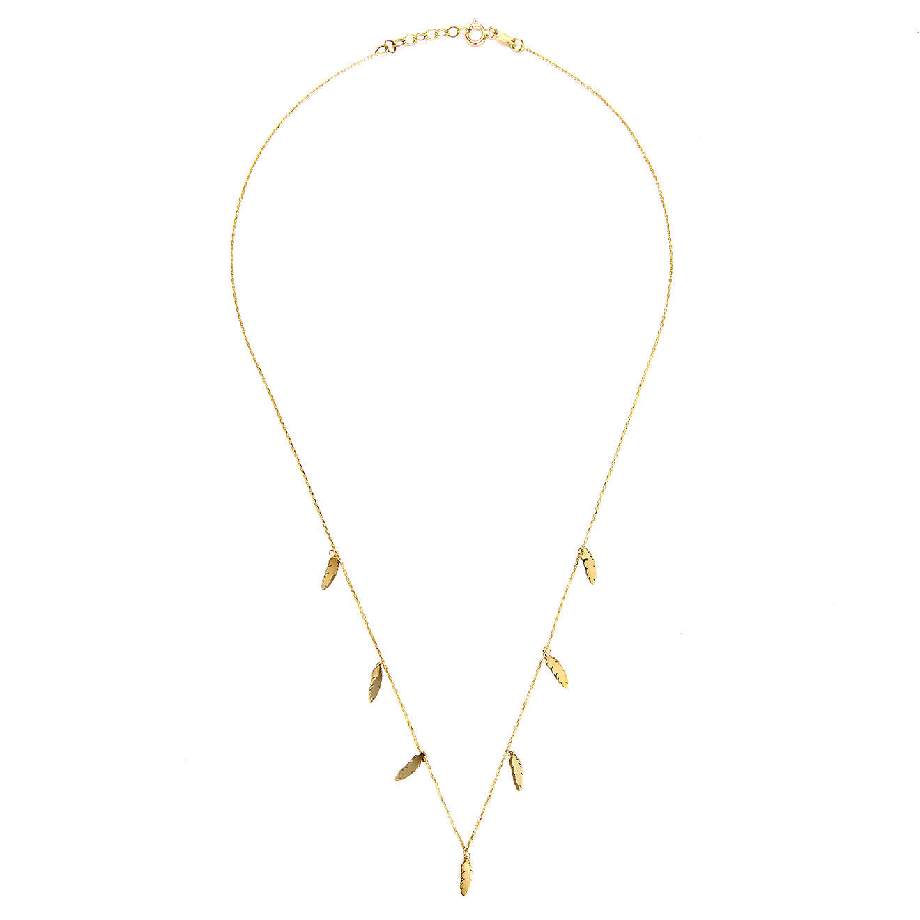 Instant d'Or Collier Plumes or jaune