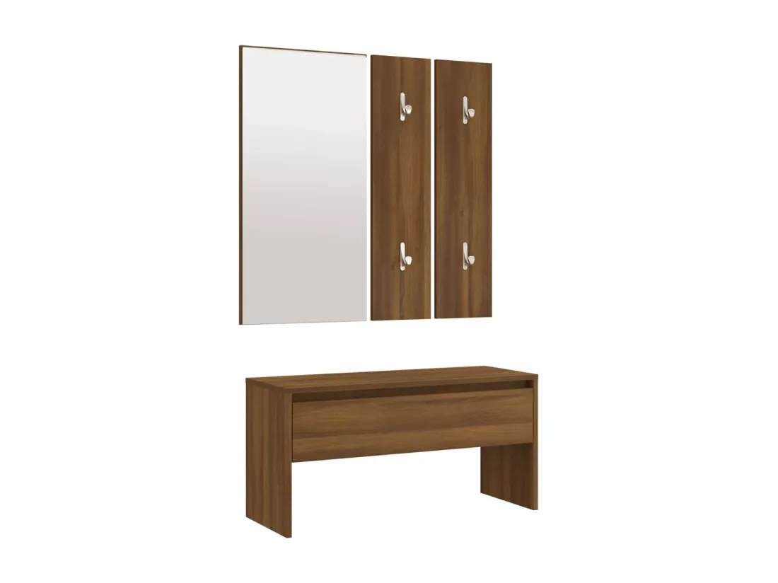 Ensemble de meubles de couloir Chêne marron Bois d'ingénierie