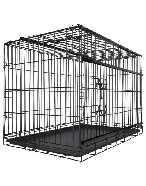 Adori Premium Bench Met 2 Schuifdeuren Zwart - Hondenbench