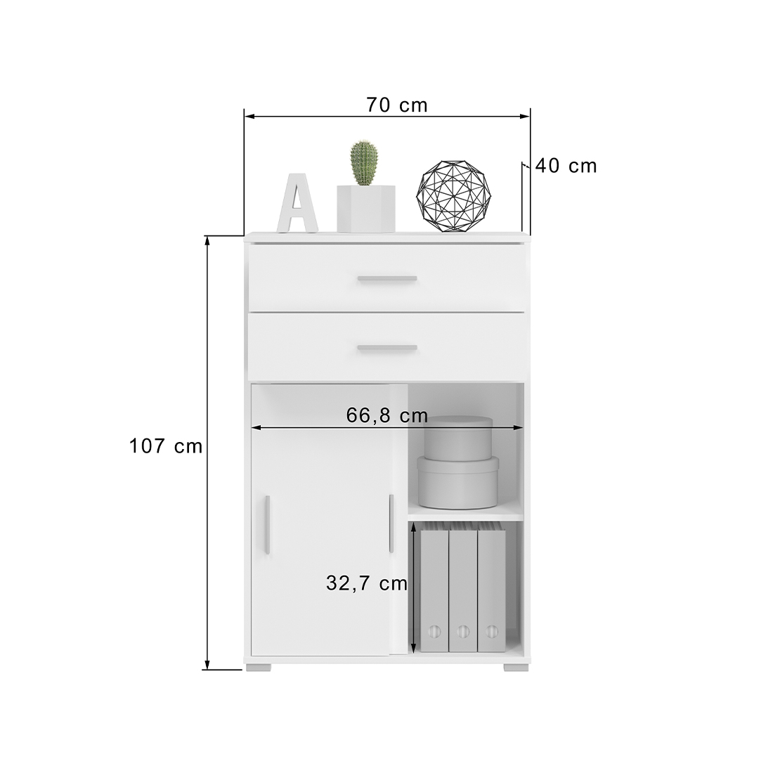 CONTINI Mover Kommode 70 x 107 x 40 cm