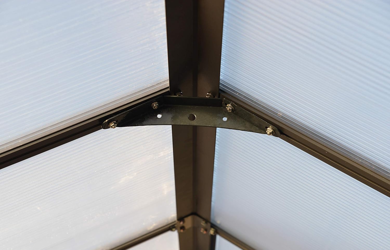 Canopia by Palram Gewächshaus gross Glory 8x20 Treibhaus 253x604 cm Aluminium Grau Anthrazit Tomatenhaus Polycarbonatplatten UV-beständig