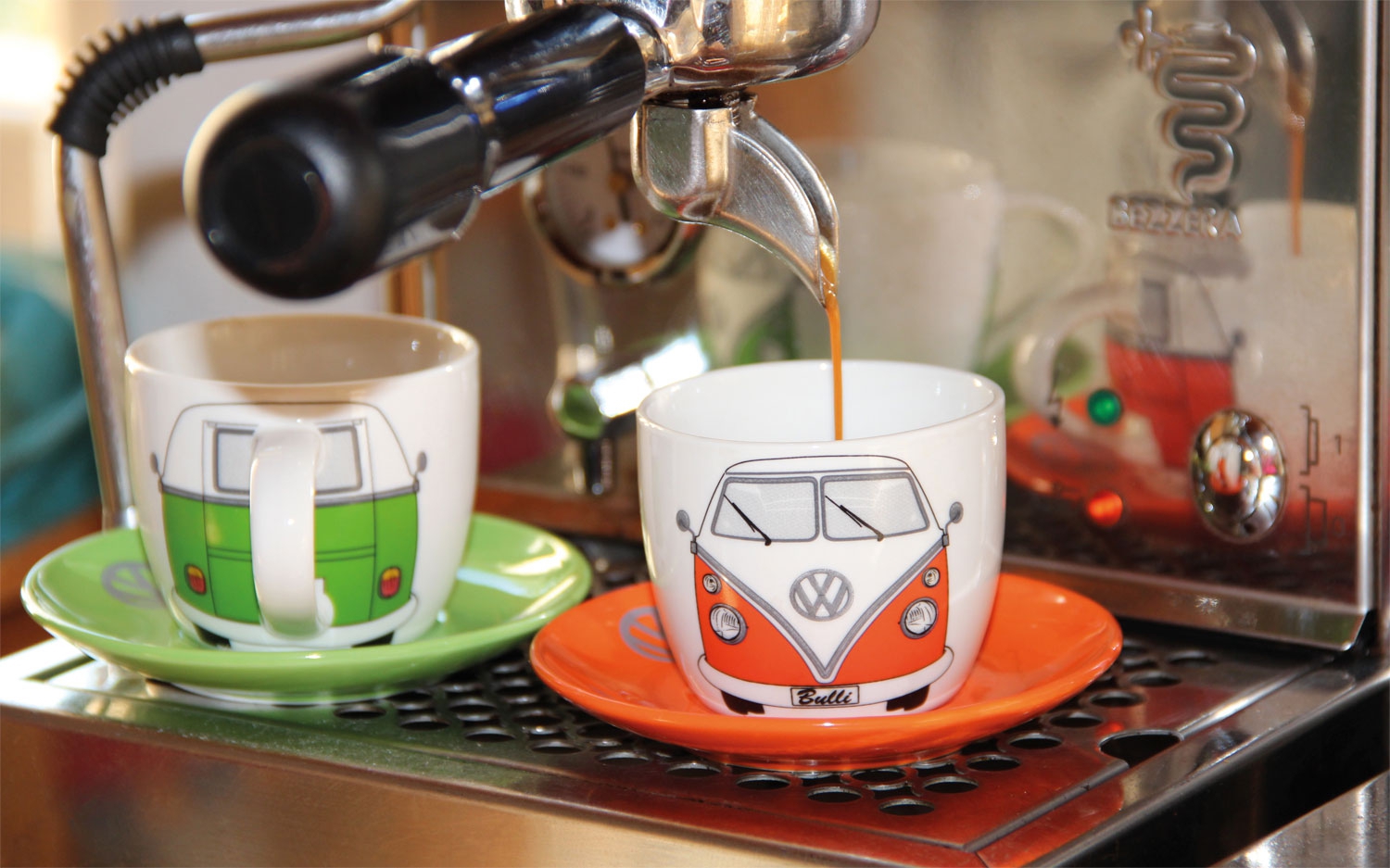 VW Collection T1 Bulli Espresso Tassen Set 4 Stück 100 ml